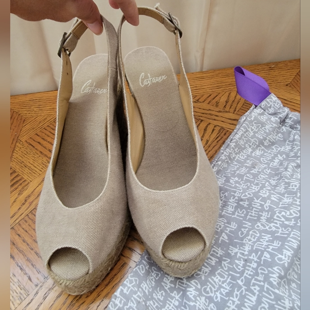 Castaner Open Toe Slingback